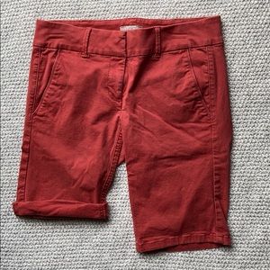 LOFT Fitted Muted Rust Skinny Bermuda Shorts 2P